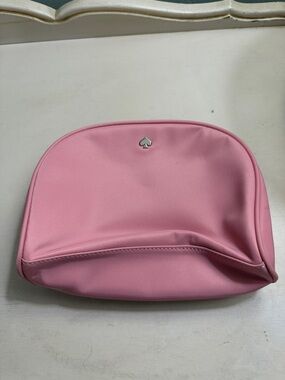 kate spade Pink Dome Cosmetic Pouch with Silver Spade Accent